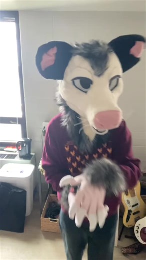 Remember to take advantage of your schools 3D scanner. #fursuit #smilingfriends #3dprint #furry #possum