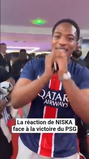 NISKA face à la victoire du PSG 🇨🇵 #niska #france #paris #football #monaco #psg