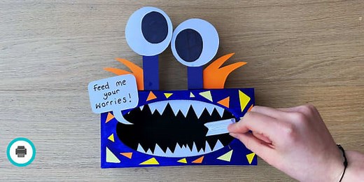 Tissue Box Worry Monster | Emotional Literacy Crafts
