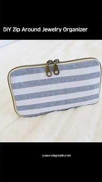 How to sew travel jewelry organizer - free pattern #sewing #sewingtutorial
