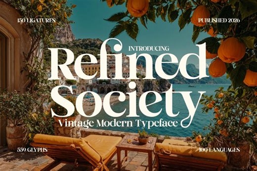 Refined Society - Elegant Vintage Serif Font