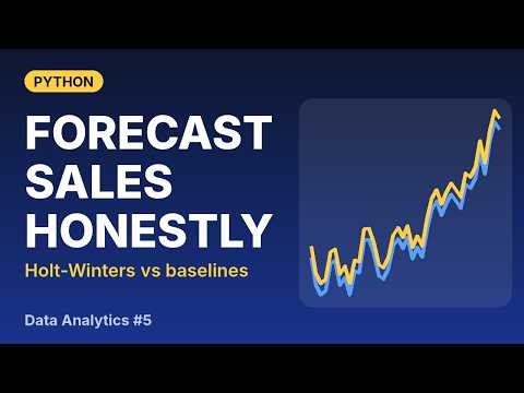 Sales Forecasting in Python: Weekly Retail Sales with Pandas | Python Data Analytics #05