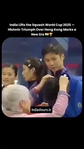 Indianhours.in on Instagram: "Witnessing the Indian flag soar high as our squash team secures the World Cup 2025! This historic win against Hong Kong marks the beginning of a golden age for squash in India. Our players have proven that with dedication, no goal is too high. It’s time to give these champions the recognition they deserve. Drop a "❤️" to congratulate the team and let’s keep this winning momentum going across all sports!"