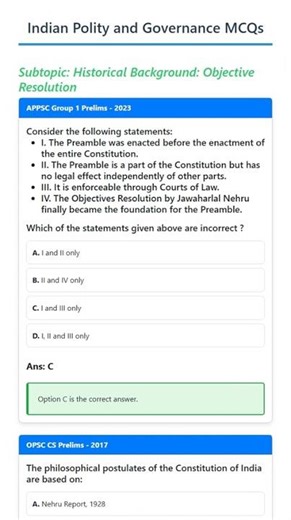 Historical Background: Objective Resolution