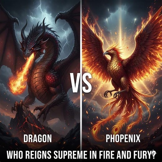 Dragon VS Phoenix: Who reigns supreme in fire and fury? 🔥🐦 #dragon #phoenix #mythology