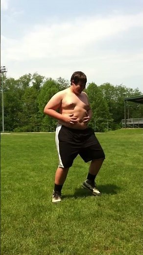 fat kid doing the truffle shuffle