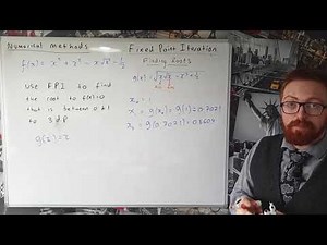 Numerical Methods - Fixed Point Iteration - Finding Roots of f(x) = 0