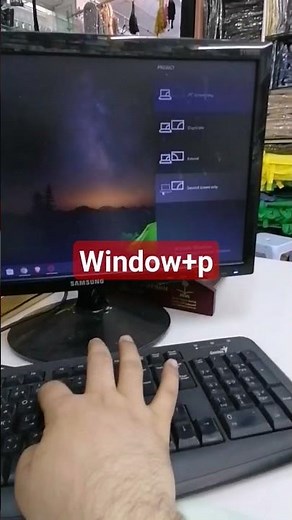 chose presentation display mode by using window logo key +P #keyboard #computer #windows10s