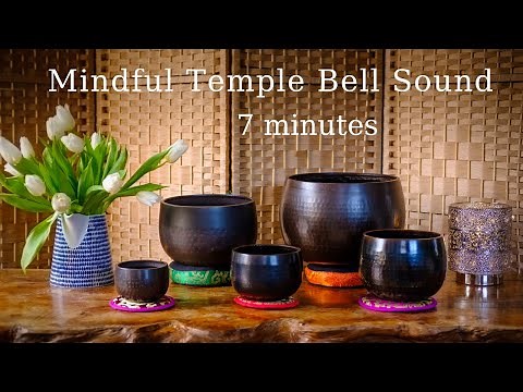Meditative Sound of 5 Rin Temple Bells frequencies of 193Hz, 301Hz, 409Hz, 602Hz, 818Hz.