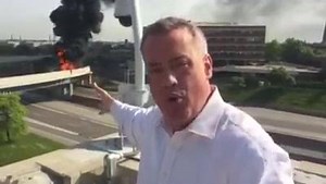 150K views · 635 reactions | UPDATE: Major freeways shutdown in Detroit due to a massive tanker fire. | WDIV Local 4 / ClickOnDetroit | Facebook