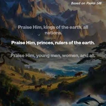 🎶 Based On Psalm 148 📖✨ (lyrics) #music #psalm148 #bibleverse #psalm #lyrics