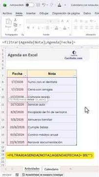How to Create a Dynamic Calendar in Excel with Automatic Notes