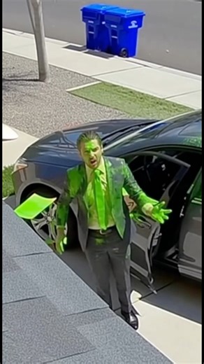 Package thief gets caught! 😲 A man in a business suit grabs a bait delivery, and it suddenly explodes, covering him in ink! 100% AI-made for fun and laughs. #AIvideo #AIFunny #PrankGoneWrong #DeliveryFails #FunnyMoments #PetReels #ComedyVideo #AIMagic #FeelGoodContent #CaughtOnCamera #baitpackage #prank | Camera Bobo