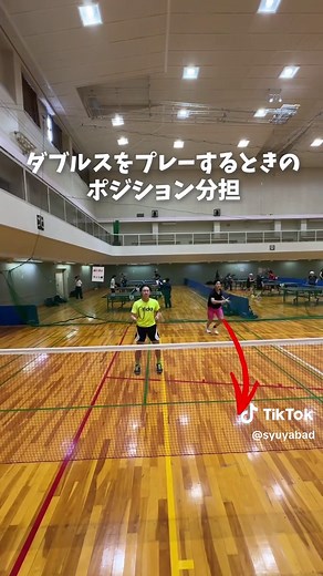 ダブルスをプレーする時のポジション分担｜バドミントン基本ルール