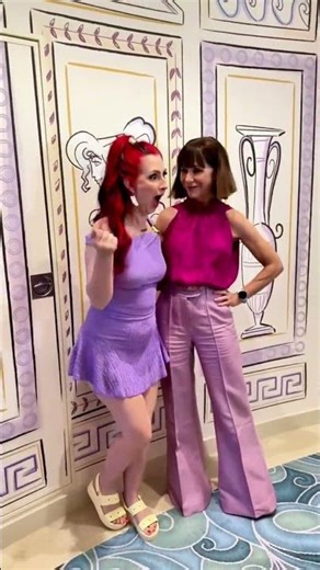 I met THE voice of Megara while dressed as Megara! 🥹 Susan Egan on the Disney Destiny! #hercules
