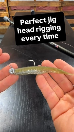 John Crews 🖐🏼🎣 on Instagram: "Perfect jig head rigging EVERY time. Follow these steps and you can rig your minnow dead straight every time you fish one. #bassfishing #missilebaits #ffs"