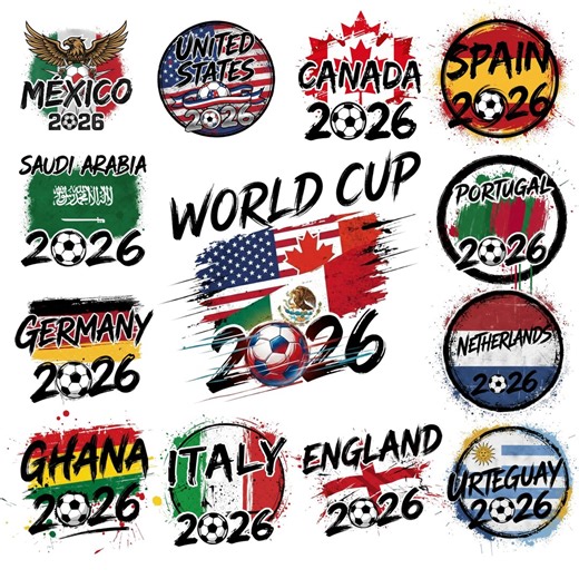Soccer Png | World Cup 2026 Png Bundle | USA CANADA MEXICO Spain Cup Png | Soccer Art | Soccer Svg | Soccer Flag (digital Download) - Etsy