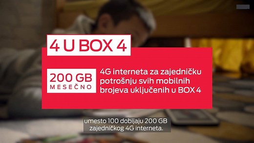 Saznaj kako da brzo i jednostavno aktiviraš dodatak 4 u BOX 4 preko portala moj mts i podeliš do čak 200 GB sa najmanje jednim, a najviše sa četiri mts postpejd broja. | Mts