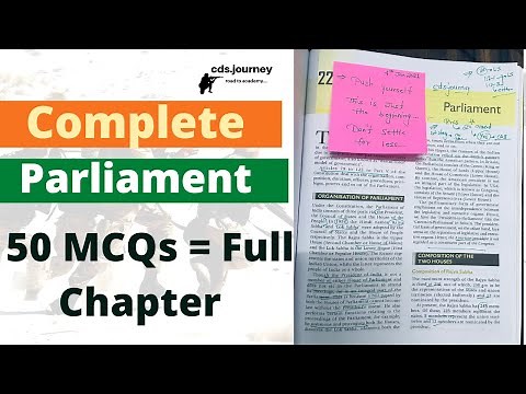 Complete Parliament Chapter - Through MCQs For All Govt. Exams.[CDS||CAPF||NDA]