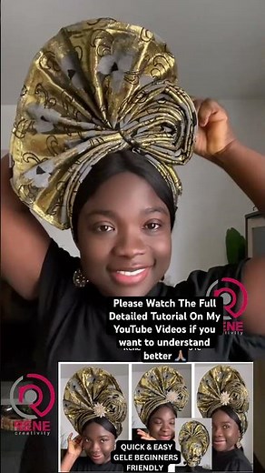 How to Tie Quick and Simple Gele / Turban Headwrap Tutorial #tutorials #headwrap #turban