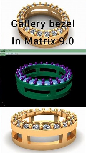 full 👆🏻video link/ How to make gallery bezel in Matrix 9.0 #tutorial #matrix #jewellery #3dmodeling