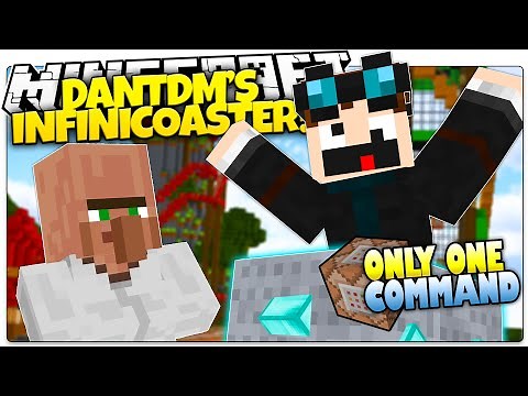 Minecraft | DanTDM 's INFINITE Rollercoaster! | Only One Command (Minecraft Custom Command)