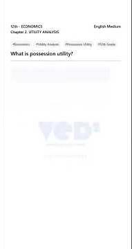 What's Possession Utility? | 12th Economics