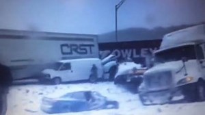 WATCH: UPDATE--More than 40 vehicles involved in the crash on I-74 today: http://bit.ly/1Rk56n6 The crash included multiple jackknifed semi-trucks and more than 10 vehicles. We'll provide updates on-air and on WCPO.com as soon as they become available. Our thoughts are with the families and friends of everyone involved in this crash. (Video: Rob Morse via Facebook) | WCPO 9