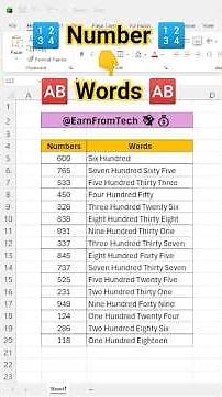 Excel Magic: Convert Numbers to Words Automatically 🪄📈 #exceltips #quicktips #workfromhome