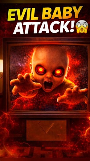 EVIL BABY Came Out of the TV! 😱 #shorts
