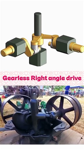Gearless Right Angle Drive Mechanism Explained 🔧⚙️ #shorts