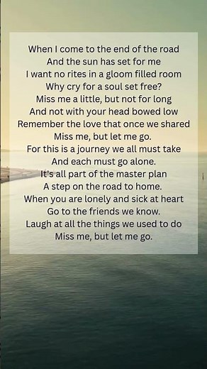 Most Beautiful Funeral Poem 'Miss Me but Let Me Go' by Christina Rossetti