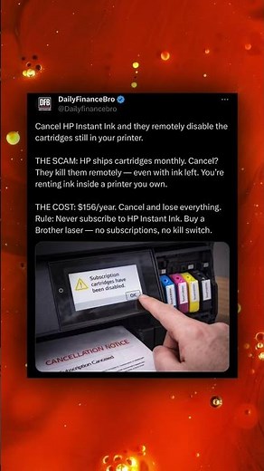 Cancel HP Instant Ink and they remotely disable the cartridges still in your printer.