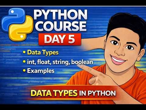 Python Course in Telugu | Day 5 | Data Types in Python | int float string boolean