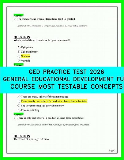 GED PRACTICE TEST 2026 GENERAL EDUCATIONAL DEVELOPMENT FULL COURSE MOST TESTABLE CONCEPTS video
