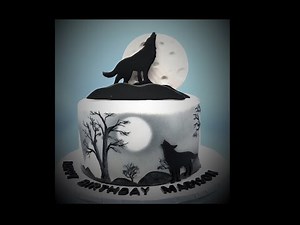 Howling Wolf Cake🐺🌗. Pastel de Lobo
