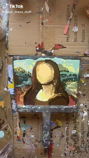 another ruined artwork 😈 #monalisaart #monalisa #stephruinsart #dustpanpour