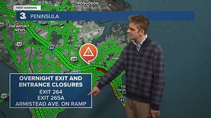 Overnight traffic shift planned on I-64 west on the Peninsula