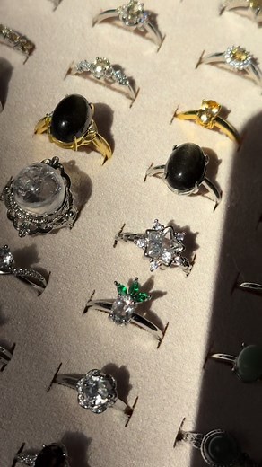 Natural Gemstone and Crystal Copper Rings Collection