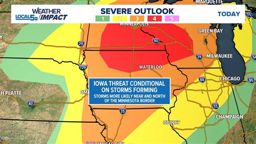WEATHER IMPACT ALERT: Conditional storm threat could bring tornadoes, large hail