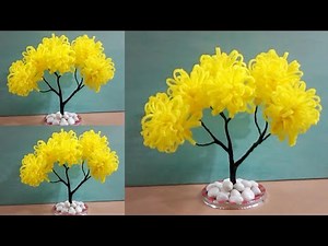 Diy artificial tree making idea/Work education project/How to make flower tree