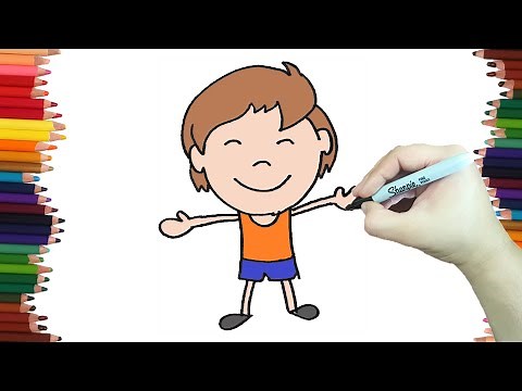 Como dibujar LA FELICIDAD paso a paso y MUY FACILMENTE - Dibujos para Colorear