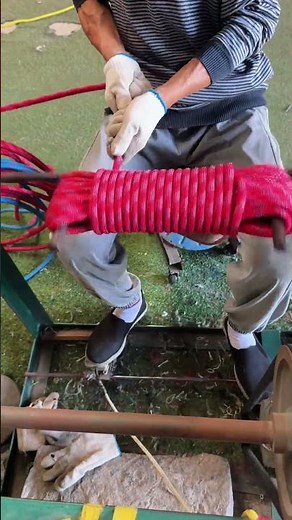 Winding the slap rope with a machine #shorts