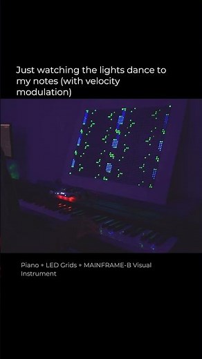 Just watching the lights dance to my notes