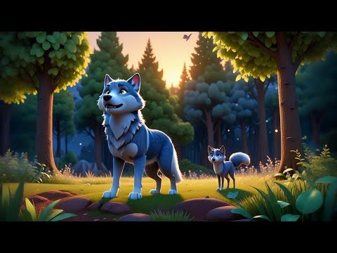 Five Little Wolves Howl at the Sky | Fun Animal Nursery Rhyme for Kids | Howling Wolves Song