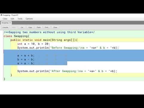 New approach to swap two numbers in java.