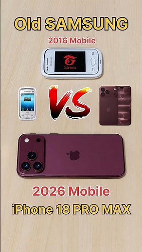 iPhone 18 PRO MAX vs SAMSUNG J7🔥 1GB vs 8GB vs 2,999 vs 1,79,900 vs S22 vs S24 #shorts #freefire