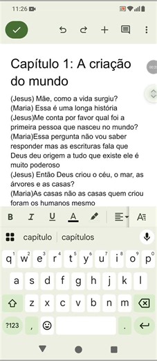 Infância de Jesus capítulo 1: A criação do mundo