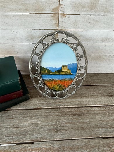Vintage Silver Oval Scroll Design 5 X 7 Picture Frame - Etsy