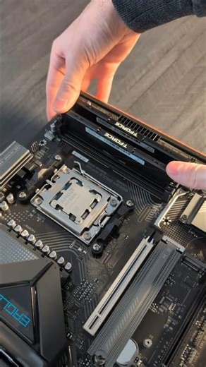 Ryzen 5 9600X RX 9060 XT PC Build Timelapse! #pcbuild #shorts #fyp